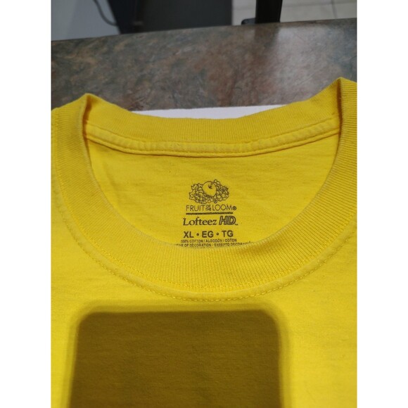 Robbie Stanley USAC SPRINT CAR Racing Bright Yellow T SHIRT XL Y2K Bulldog Vtg - Picture 2 of 5